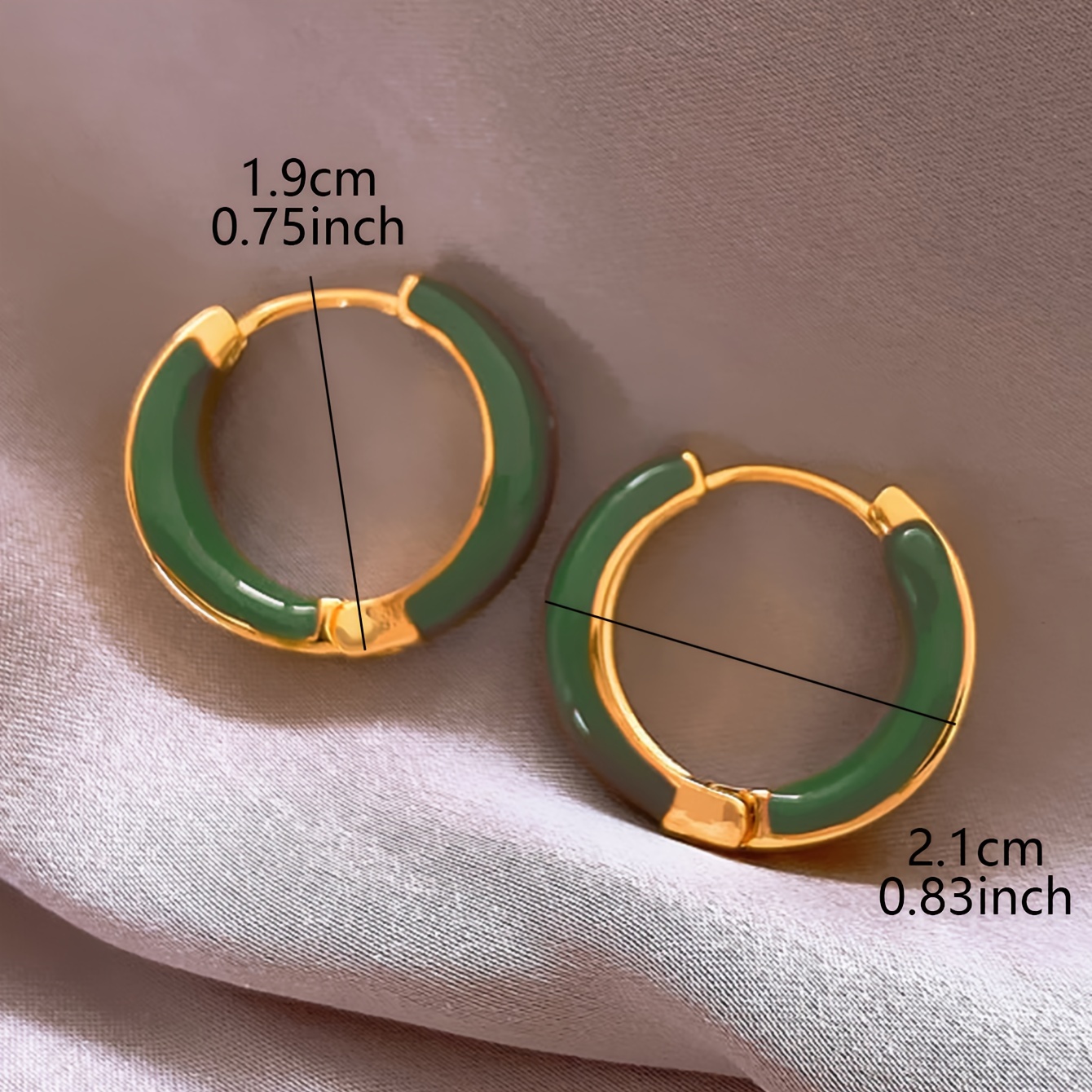Women's Light Luxury Green Circle Earrings